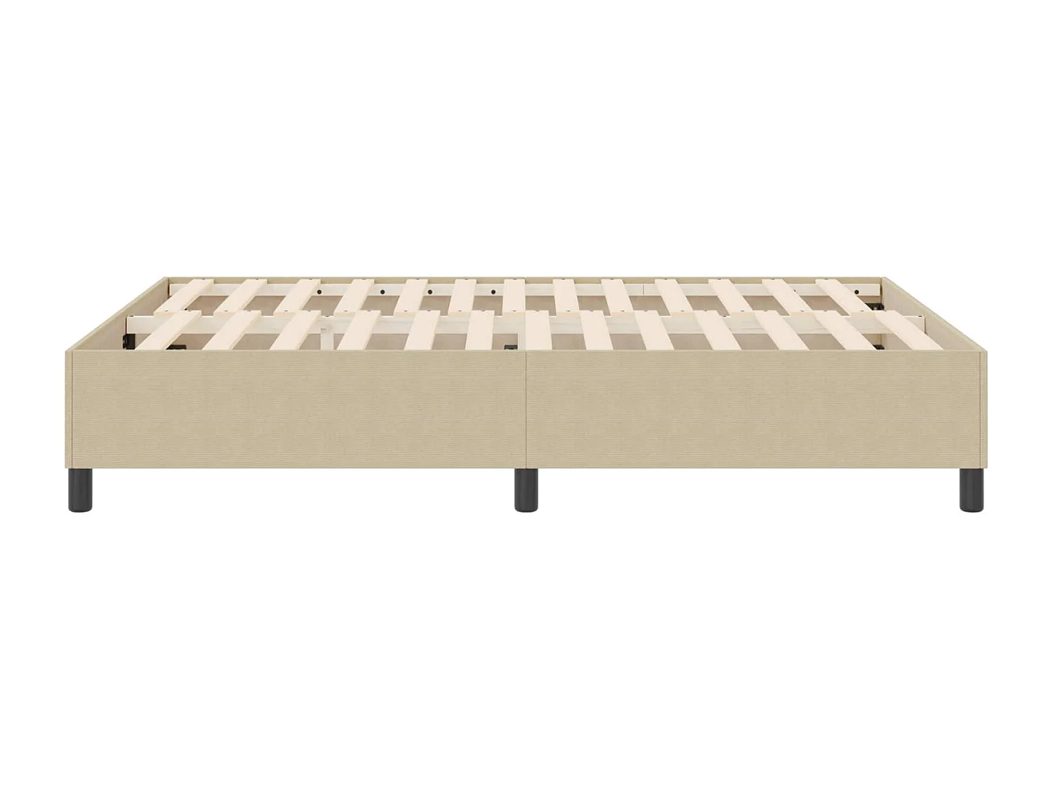 Platform bedframe Grijs groen 160 x 200 cm Katoen Stof