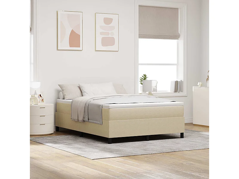 Cadre de lit plateforme Vert gris 160 x 200 cm tissu