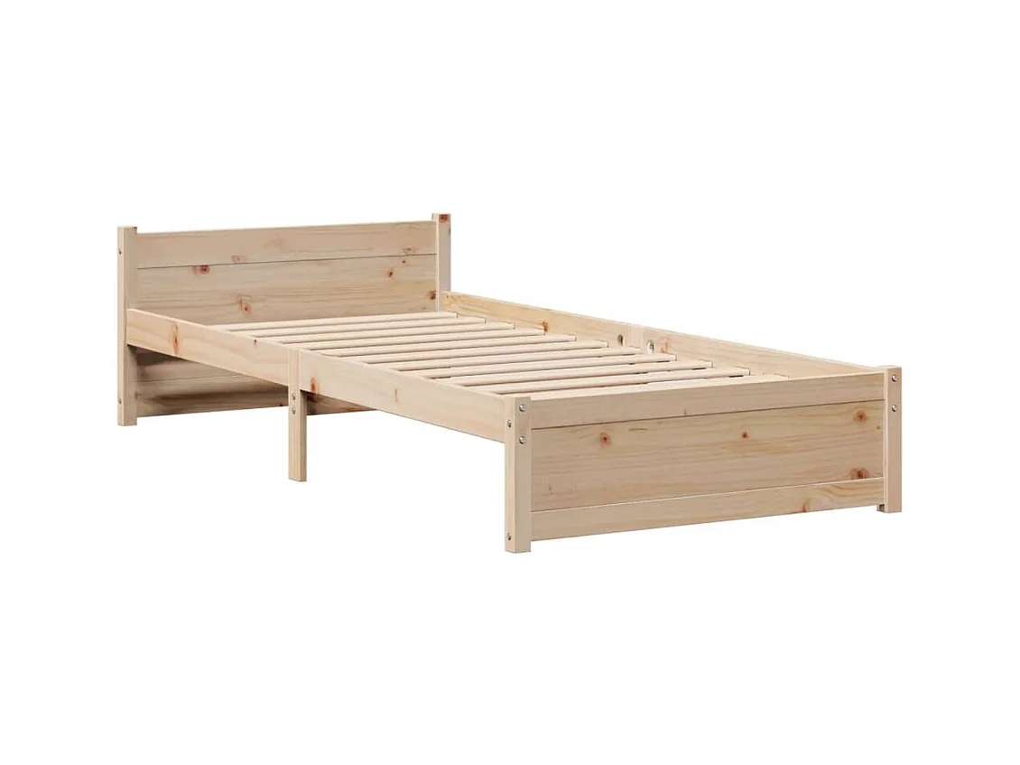 Cadre de lit avec tête de lit sans matelas 100x200 cm