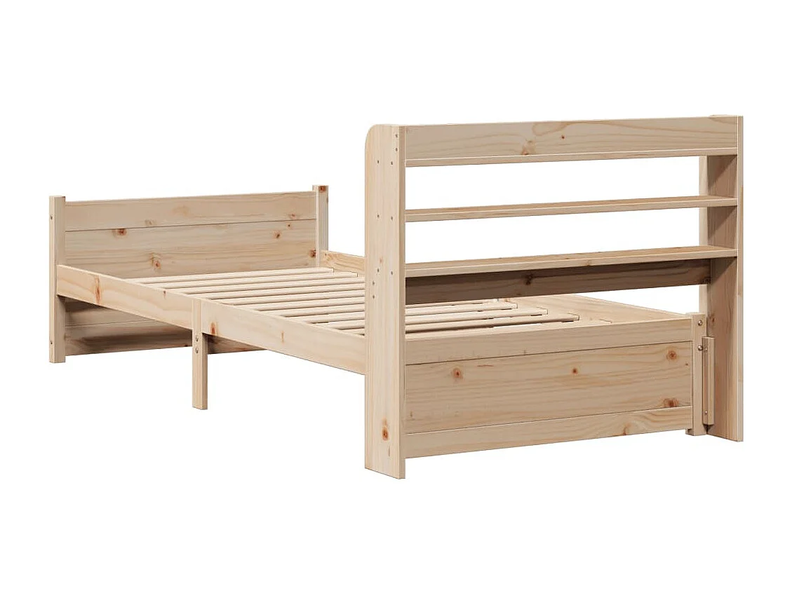 Giroletto con Testiera 100x200 cm Legno Massello di Pino