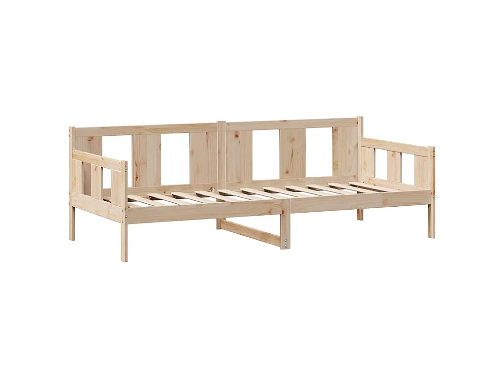 Sofá-cama com gavetas 90x190 cm madeira de pinho maciça