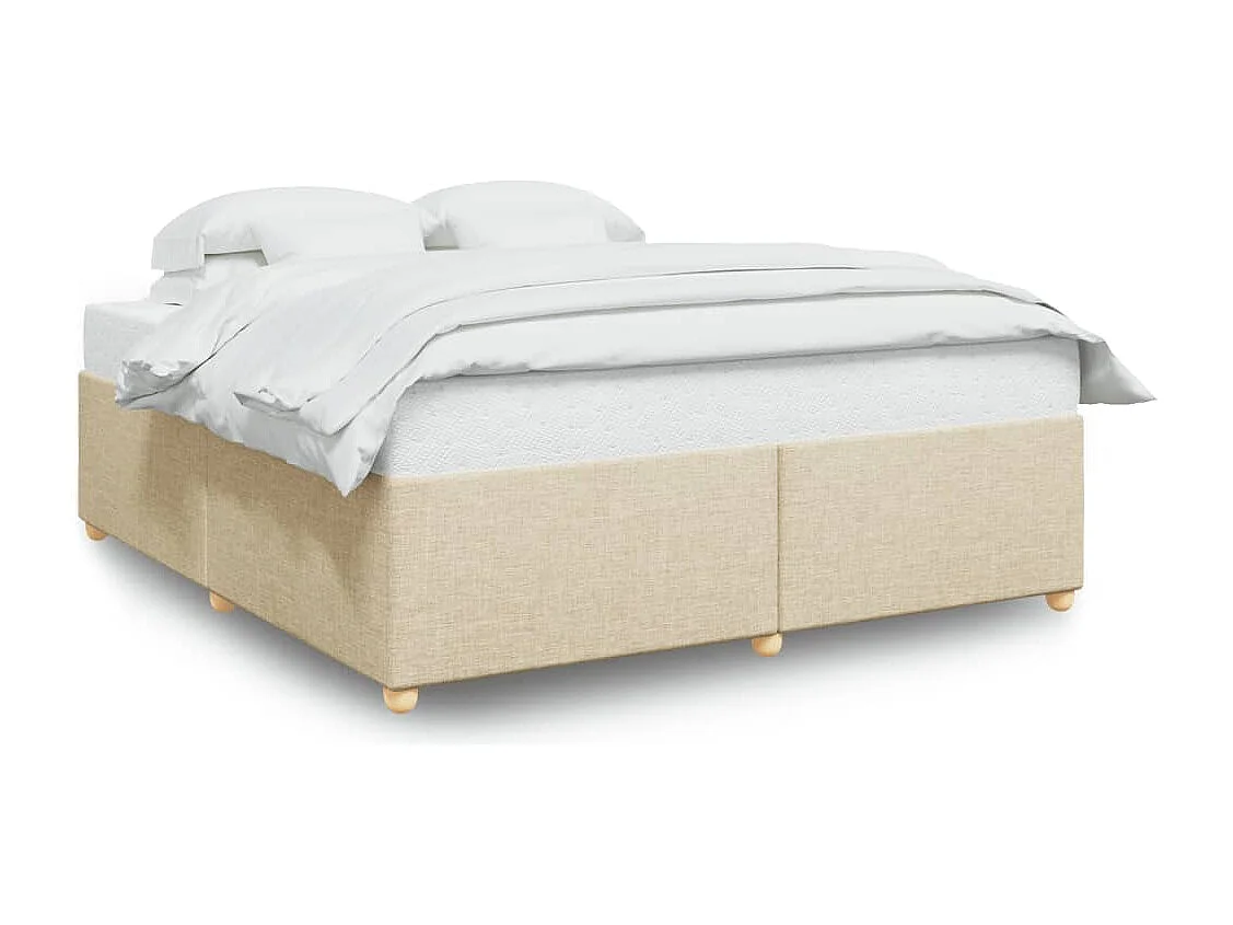 Bedframe zonder matras stof crèmekleurig 180x200 cm