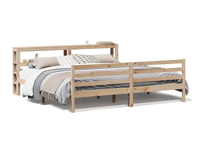 Letto senza Materasso 180x200 cm in Legno Massello di Pino