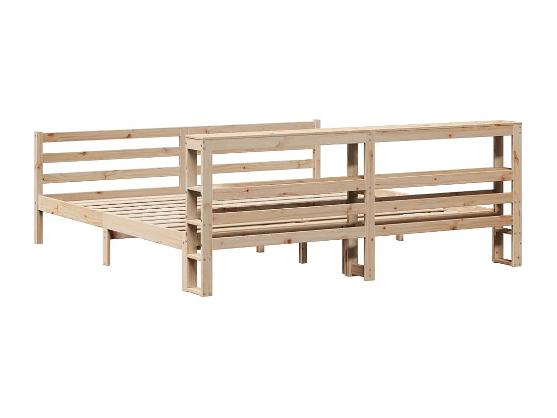 Cadre de lit sans matelas 180x200 cm bois massif de pin