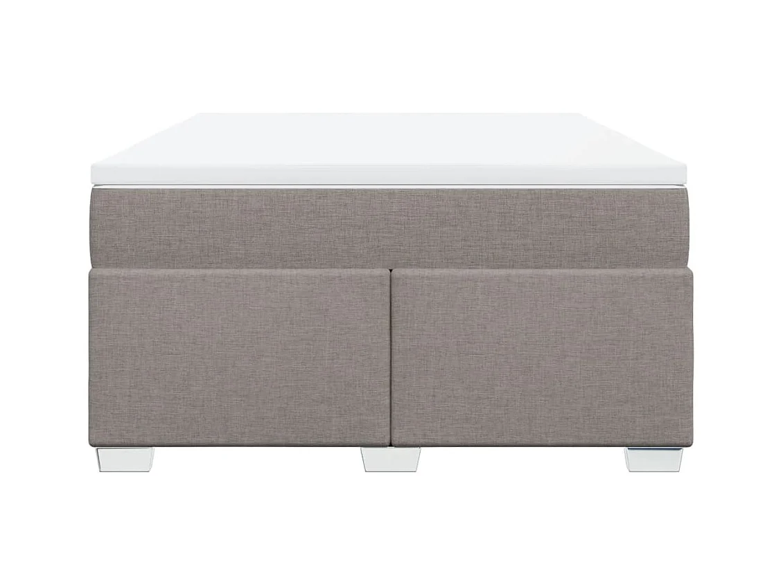Boxspring met matras stof taupe 160x200 cm