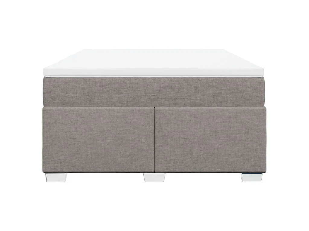 Sommier à lattes de lit avec matelas Taupe 160x200 cm Tissu
