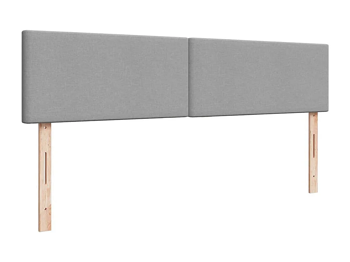 Cadre de lit ottoman et matelas gris clair 180x200cm tissu