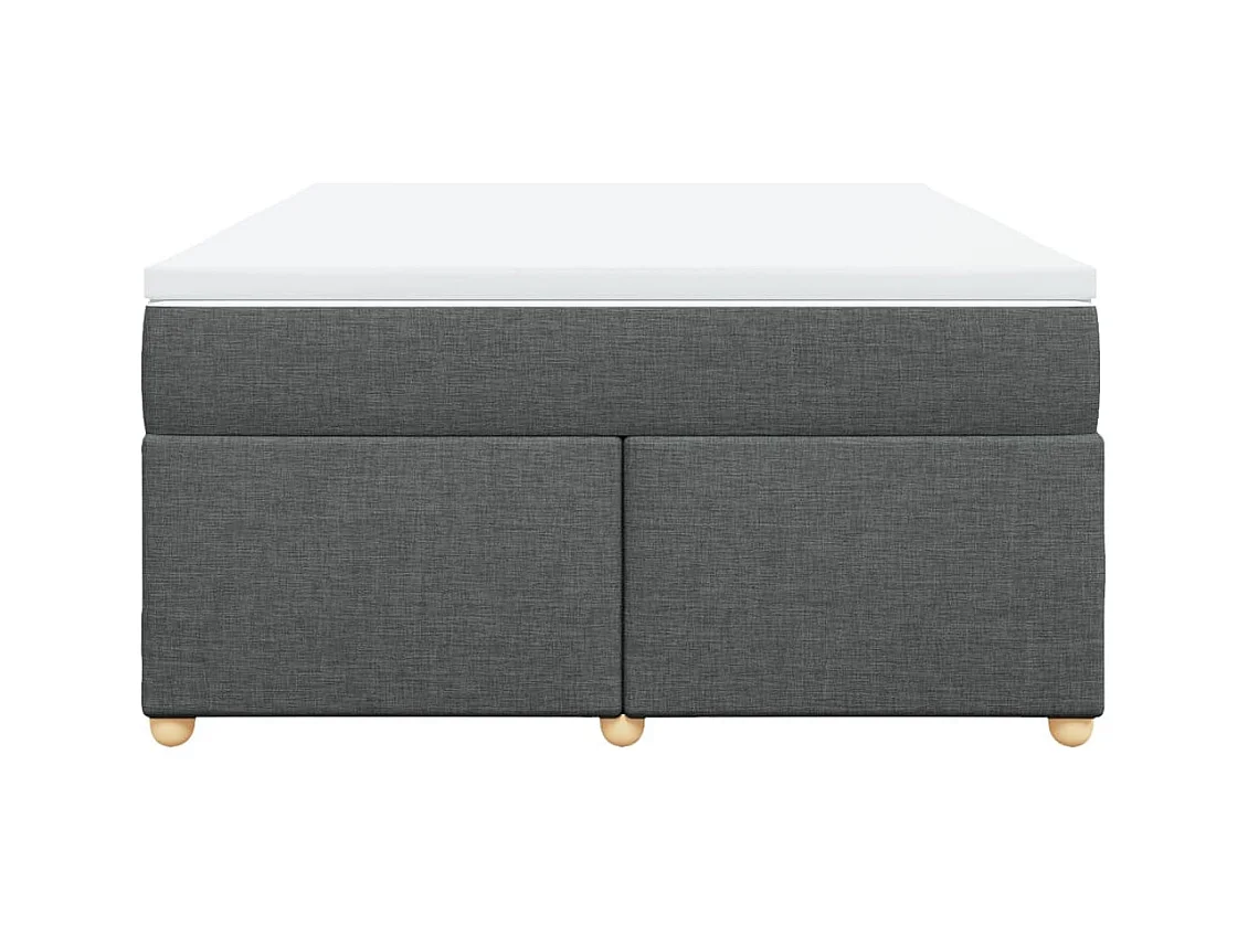 Sommier à lattes de lit avec matelas Gris foncé 140x200cm Tissu