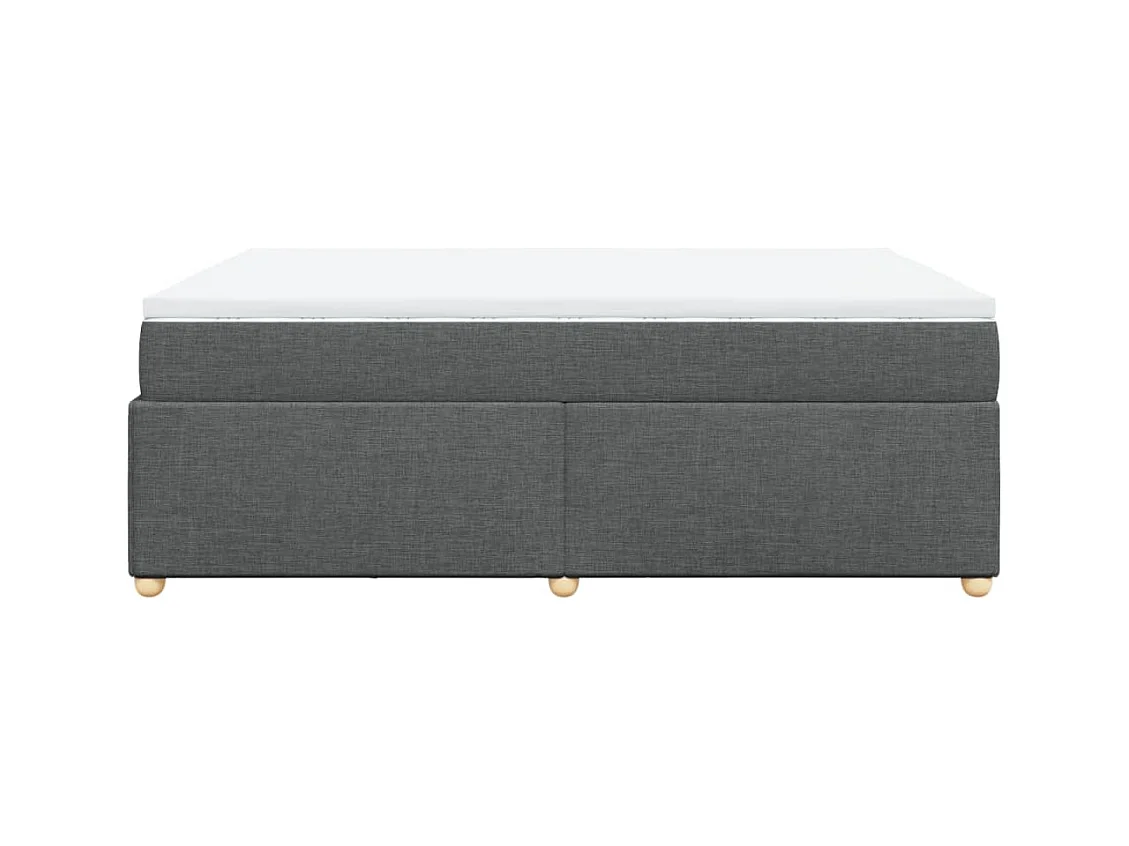 Sommier à lattes de lit avec matelas Gris foncé 140x200cm Tissu