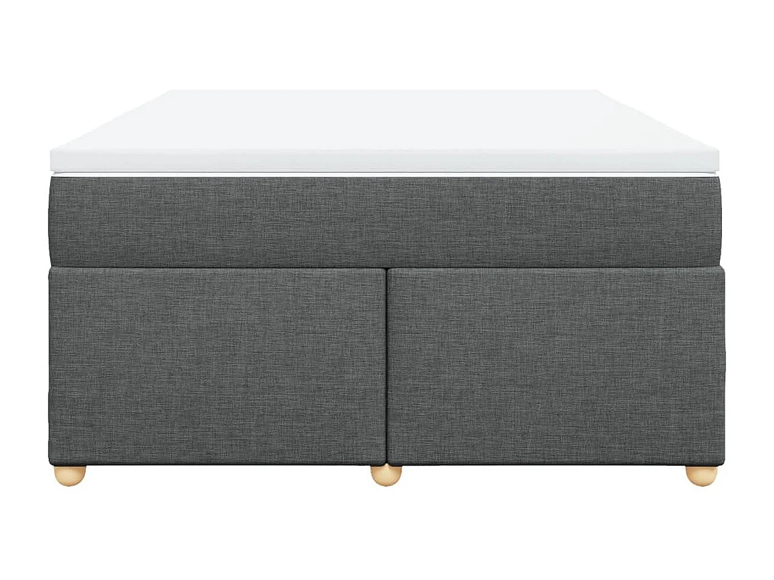 Sommier à lattes de lit avec matelas Gris foncé 140x200cm Tissu