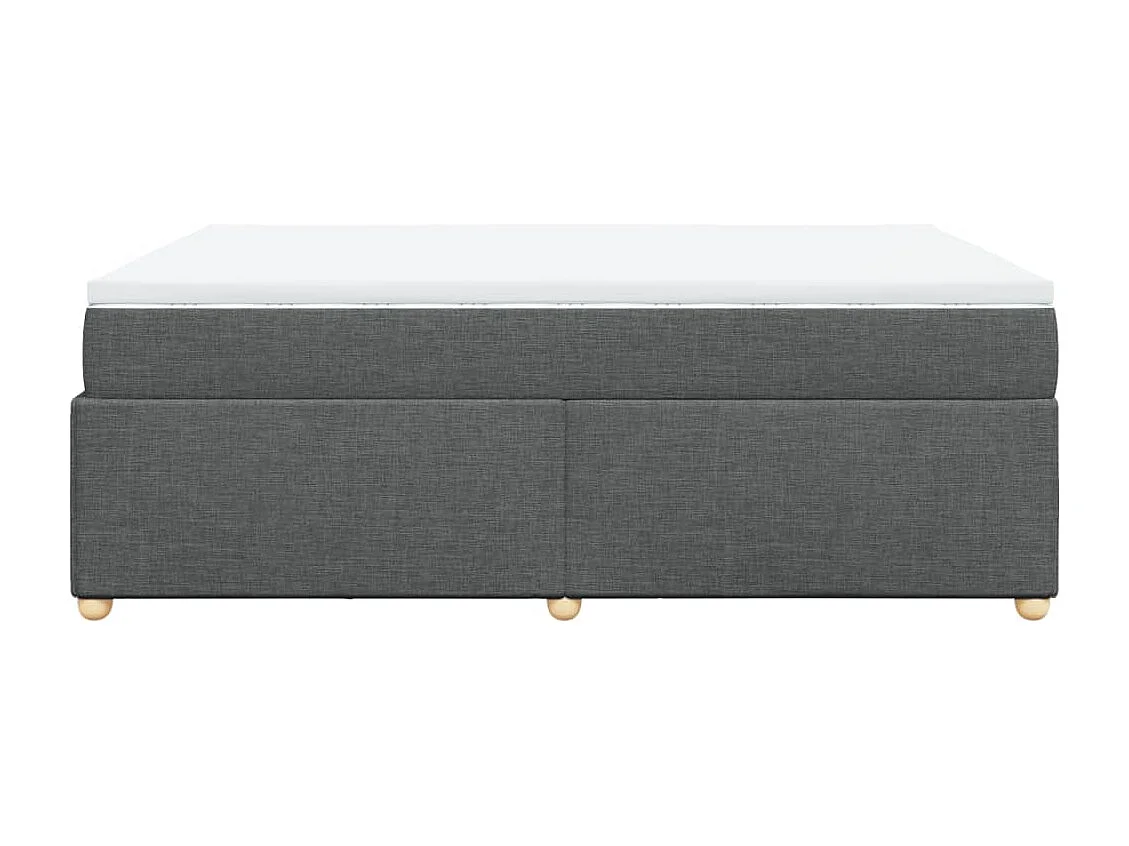 Sommier à lattes de lit avec matelas Gris foncé 140x200cm Tissu