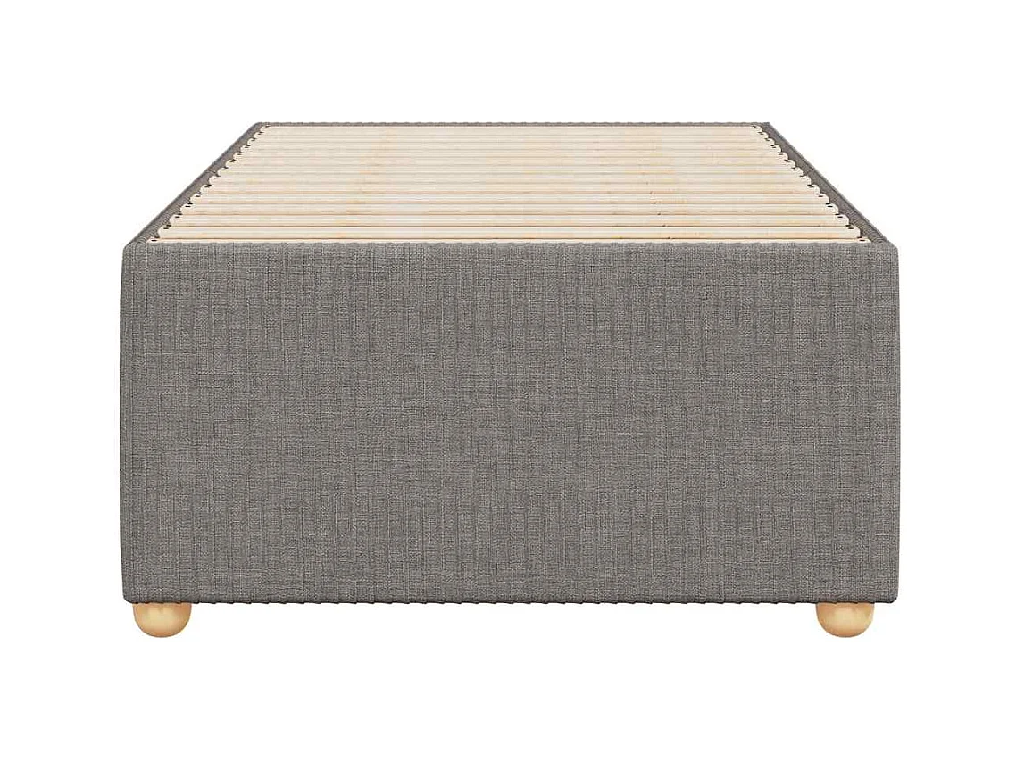 Bettgestell ohne Matratze Taupe 100x200 cm Stoff