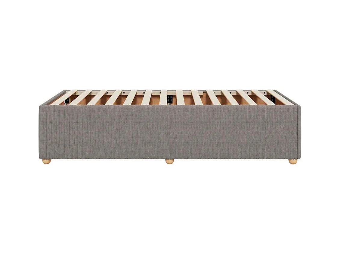 Bettgestell ohne Matratze Taupe 100x200 cm Stoff