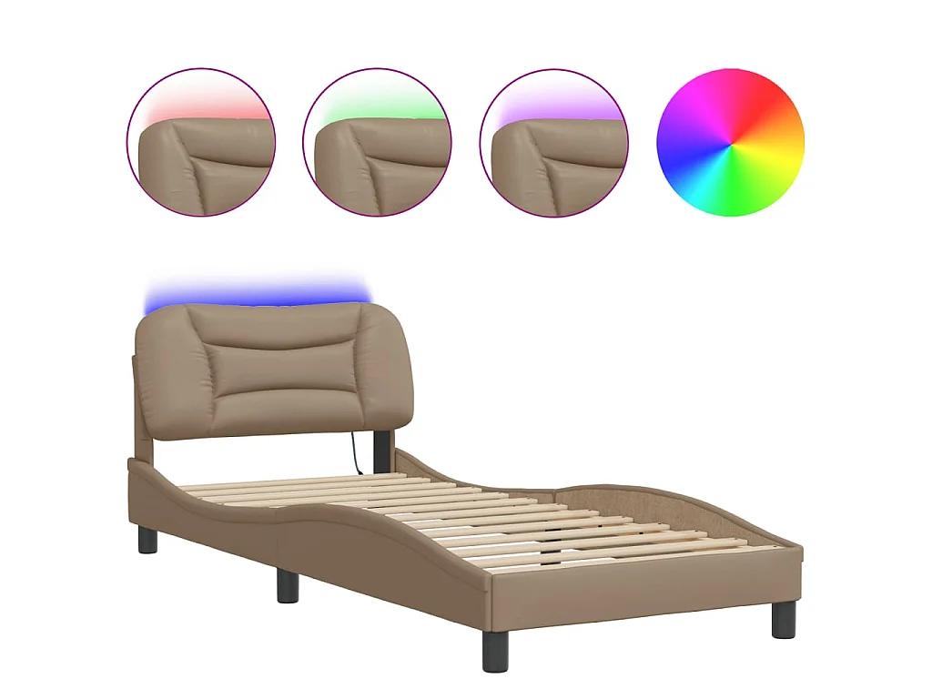 Giroletto con LED senza Materasso Hvar Cappuccino 90x200 cm