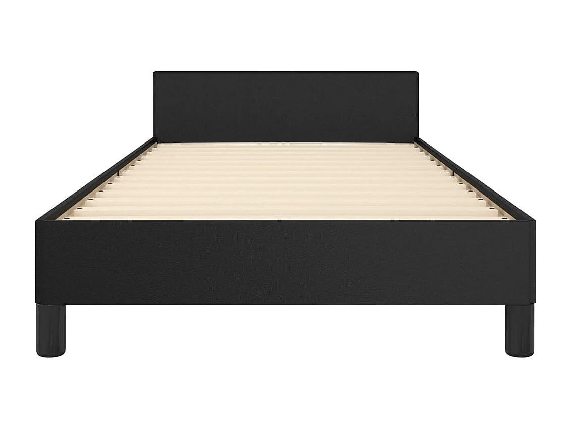 Cadre de lit sans matelas noir 90x200 cm similicuir