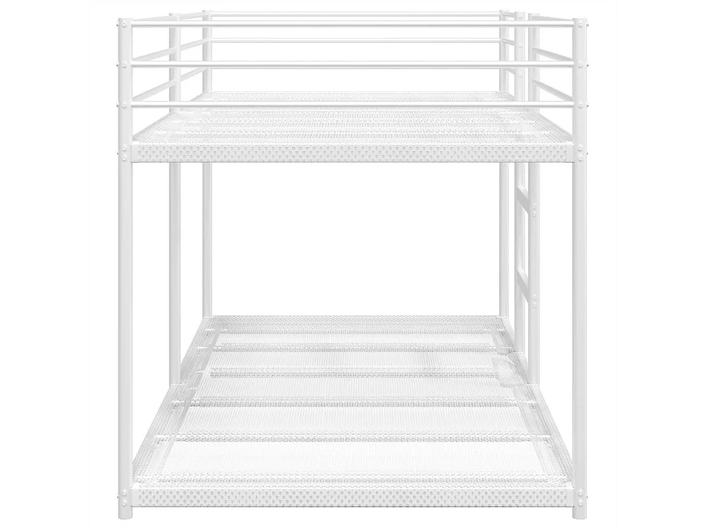 Lit superposé sans matelas blanc 100x190 cm acier