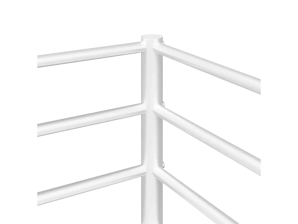 Lit superposé sans matelas blanc 100x190 cm acier