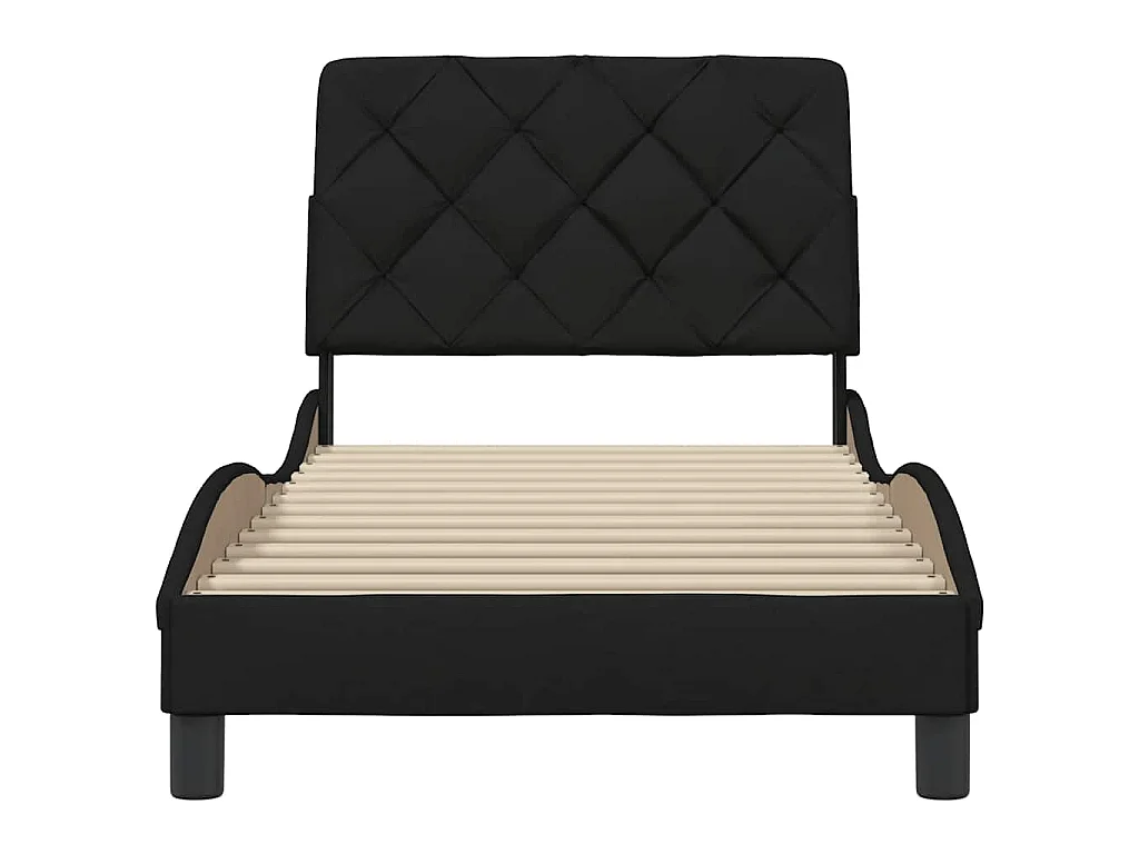 Bedframe zonder matras 90x200 cm stof zwart