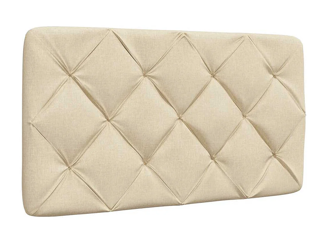 Cadre de lit sans matelas crème 90x200 cm tissu