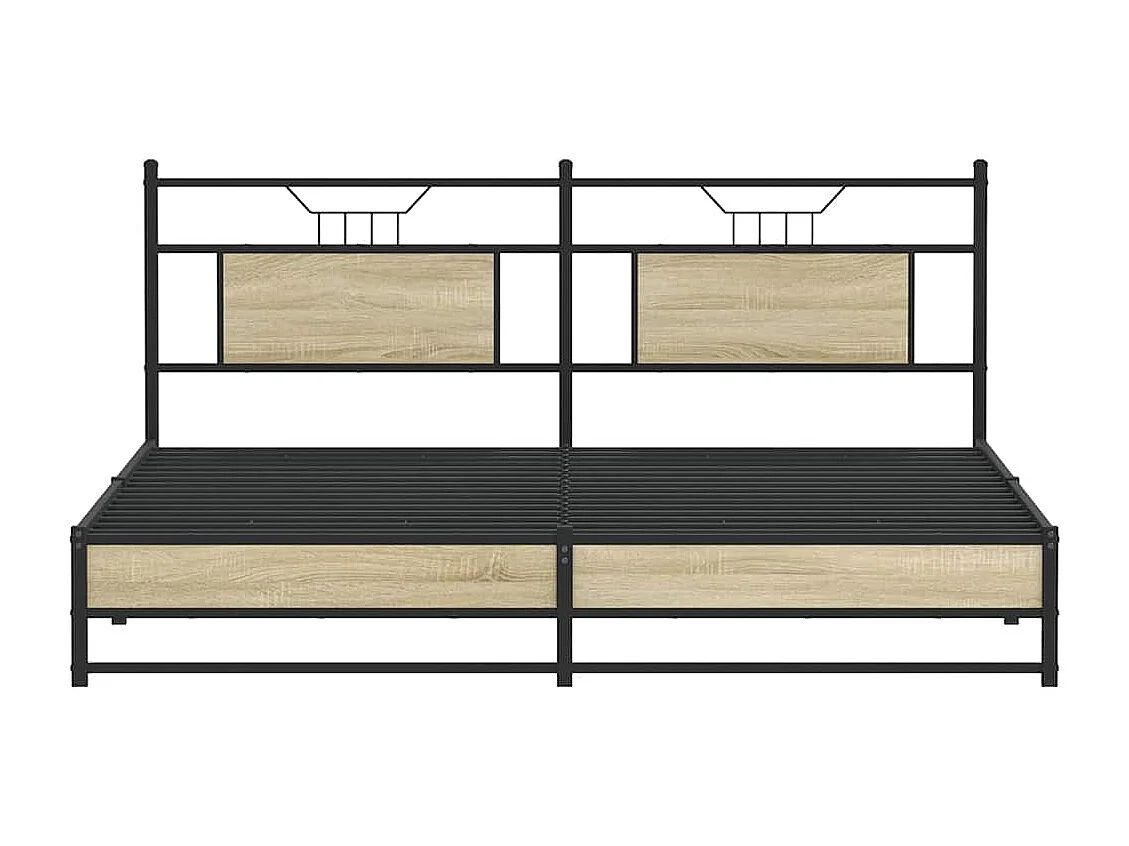 Cadre de lit sans matelas chêne sonoma 160x200 cm