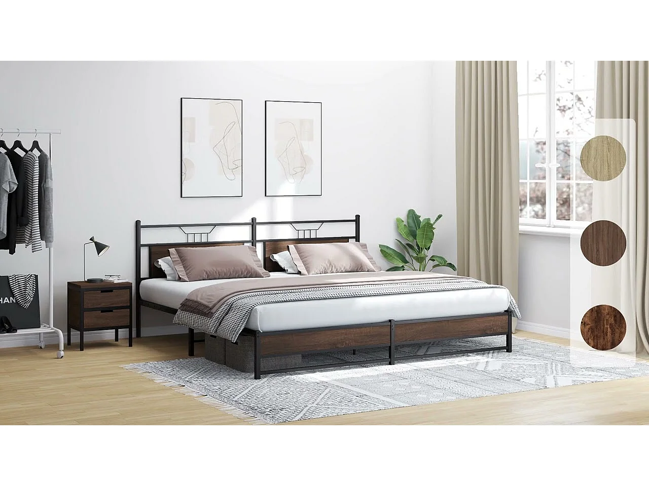 Bedframe zonder matras hout sonoma eikenkleurig 160x200 cm