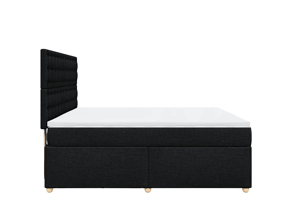 Boxspring met matras stof zwart 180x200 cm