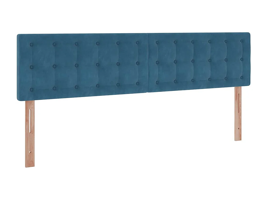 Ottoman bed met matrassen 180x200cm fluweel donkerblauw