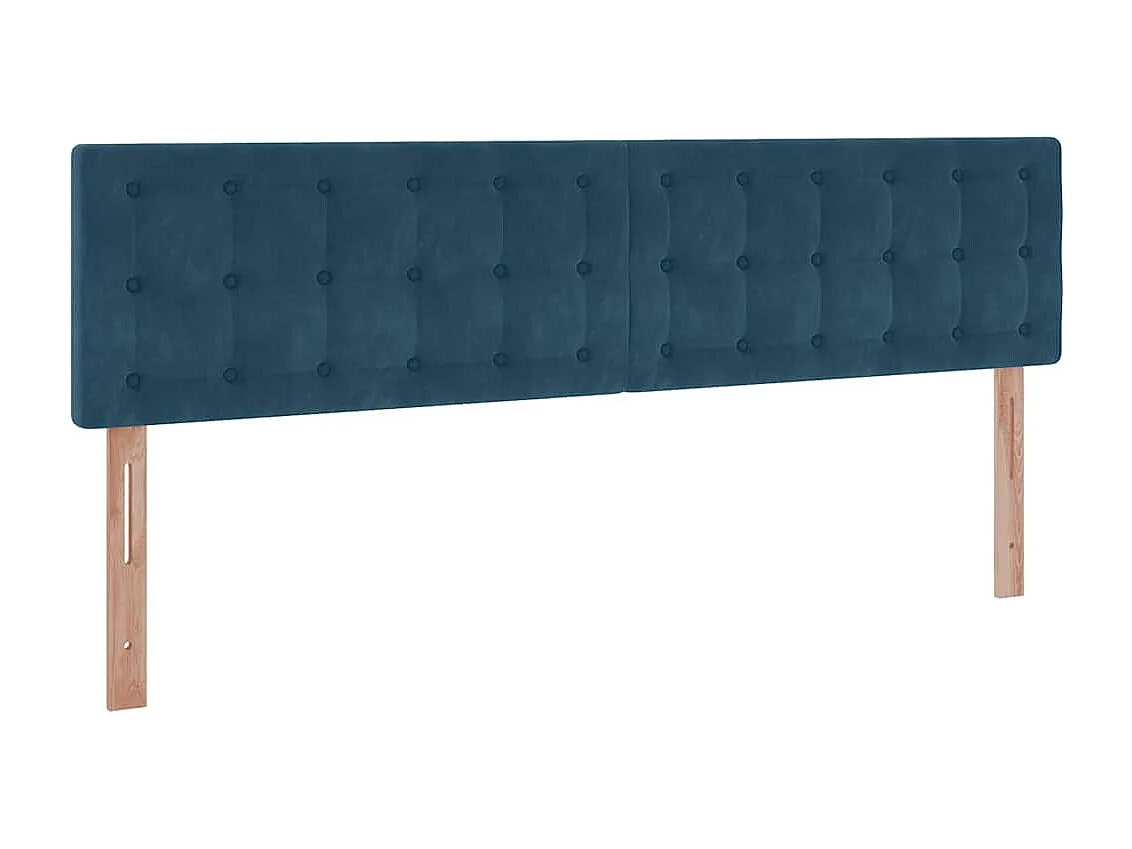 Ottoman-Bett mit Matratzen Dunkelblau 180x200 cm Samt
