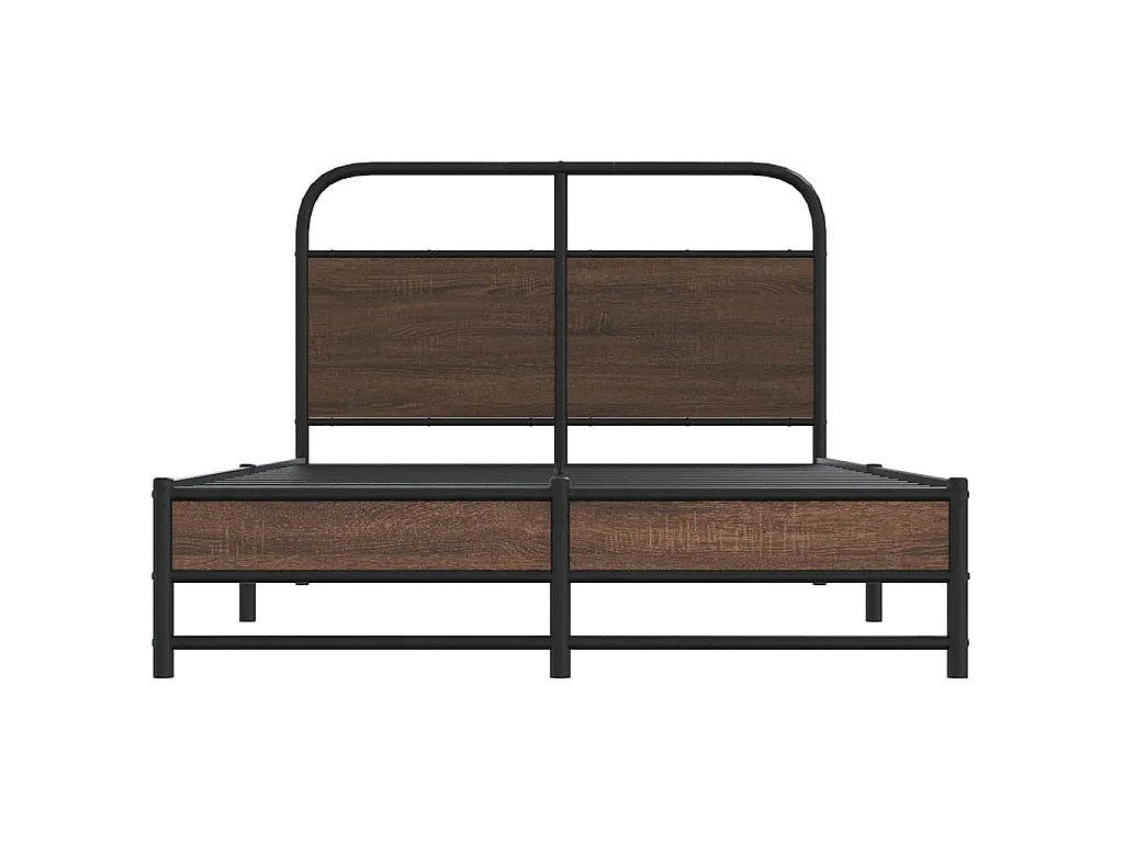 Bedframe zonder matras bewerkt hout bruin eikenkleur 140x200 cm