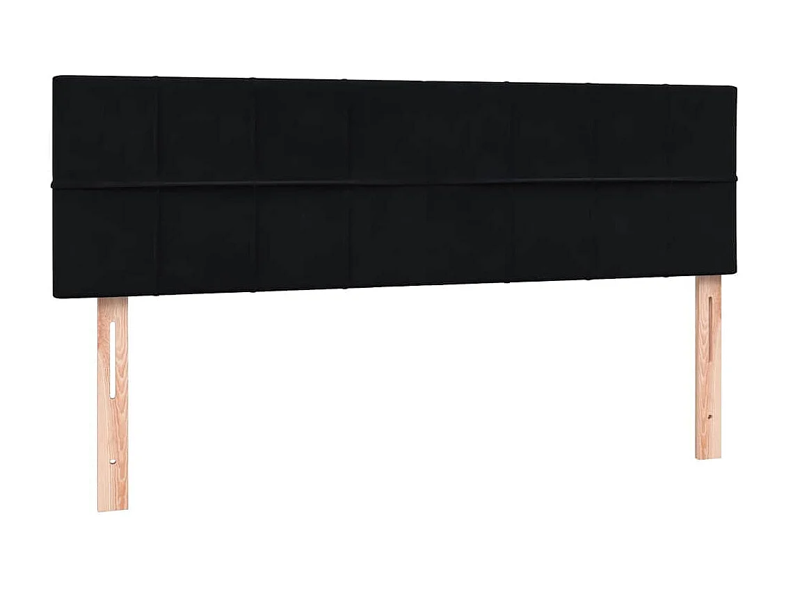 Boxspringbett mit Matratze Schwarz 160x210 cm Samt