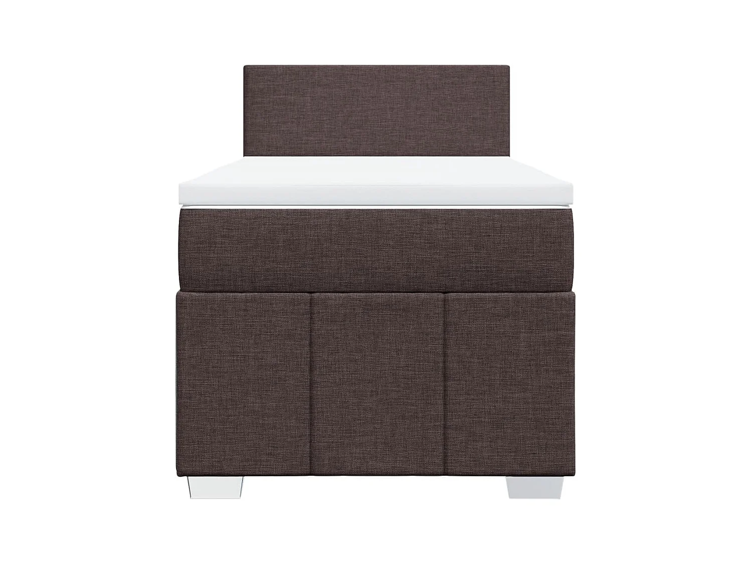 Boxspringbett mit Matratze Dunkelbraun 100x200 cm Stoff