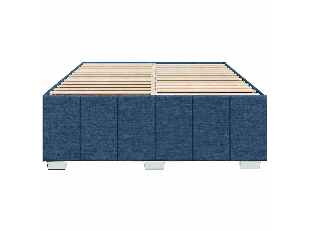 Bettgestell ohne Matratze Blau 140x200 cm Stoff