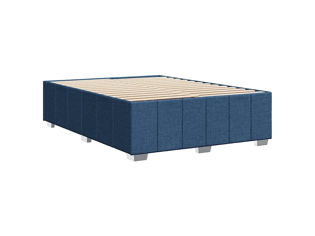 Bettgestell ohne Matratze Blau 140x200 cm Stoff
