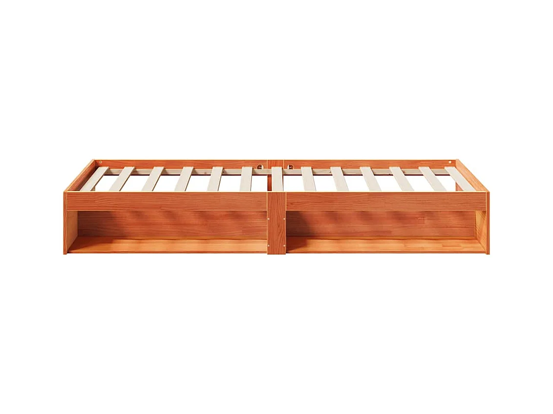 Lit de jour sans matelas cire marron 100x200 cm pin massif