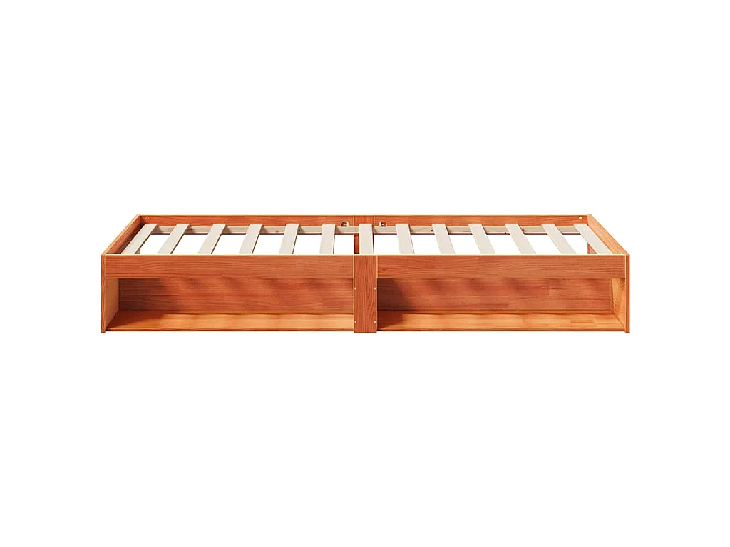 Dormeuse senza Materasso Marrone Cera 100x200 cm Legno di Pino
