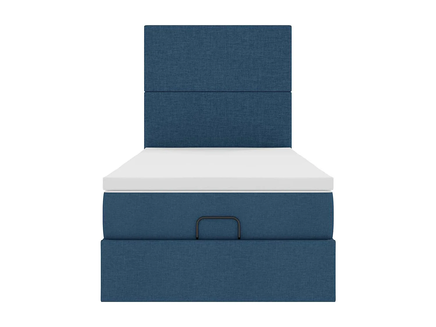 Ottoman-Bett mit Matratze Blau 90x190 cm Stoff