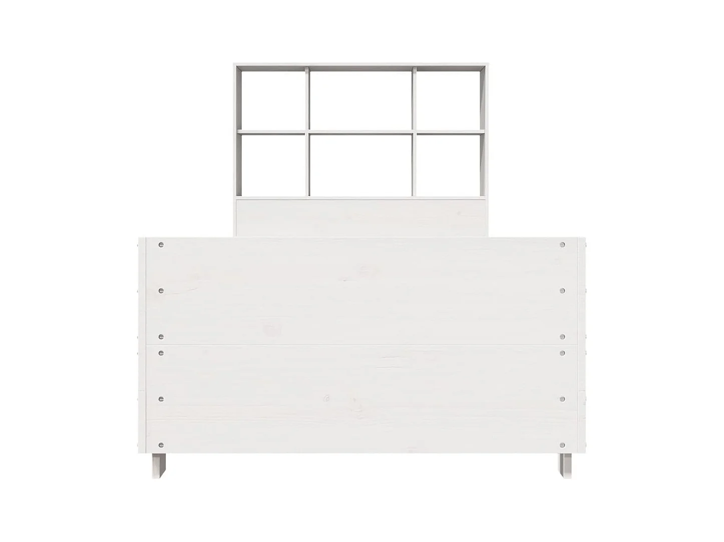 Cadre de lit sans matelas blanc 90x200 cm bois de pin massif