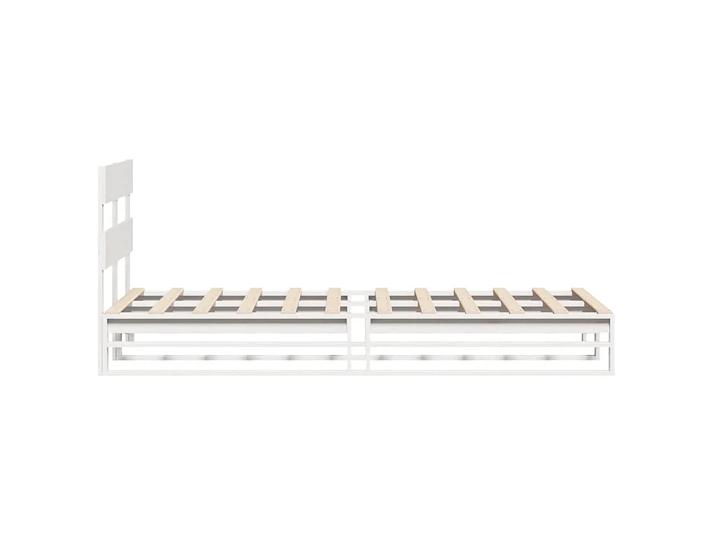 Estructura de cama sin colchón madera de pino blanca 90x200 cm