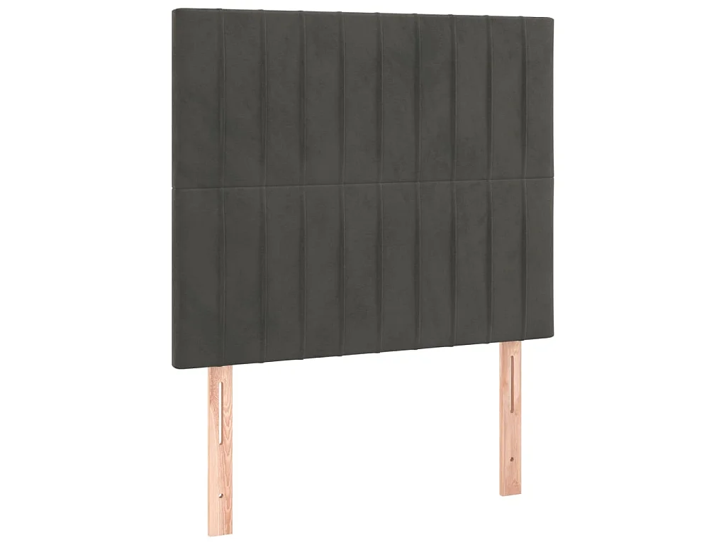 Bettgestell ohne Matratze Dunkelgrau 90x190 cm Samt