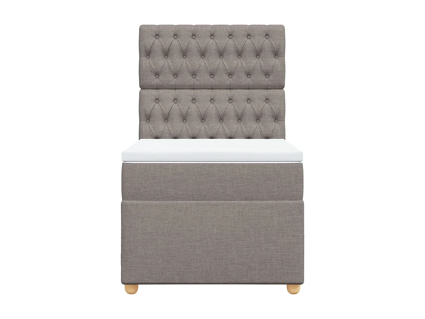 Boxspringbett mit Matratze Taupe 100x200 cm Stoff