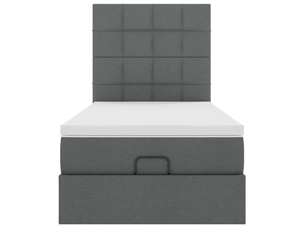 Struttura Letto Pouf con Materasso 100x200 cm in Tessuto