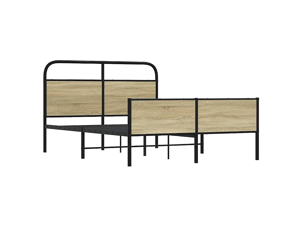 Cadre de lit sans matelas 140x190 cm chêne sonoma