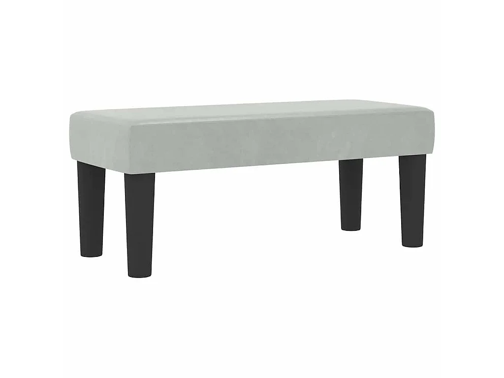 Boxspringbett mit Kopfteil Hellgrau 200 x 90 cm Samt