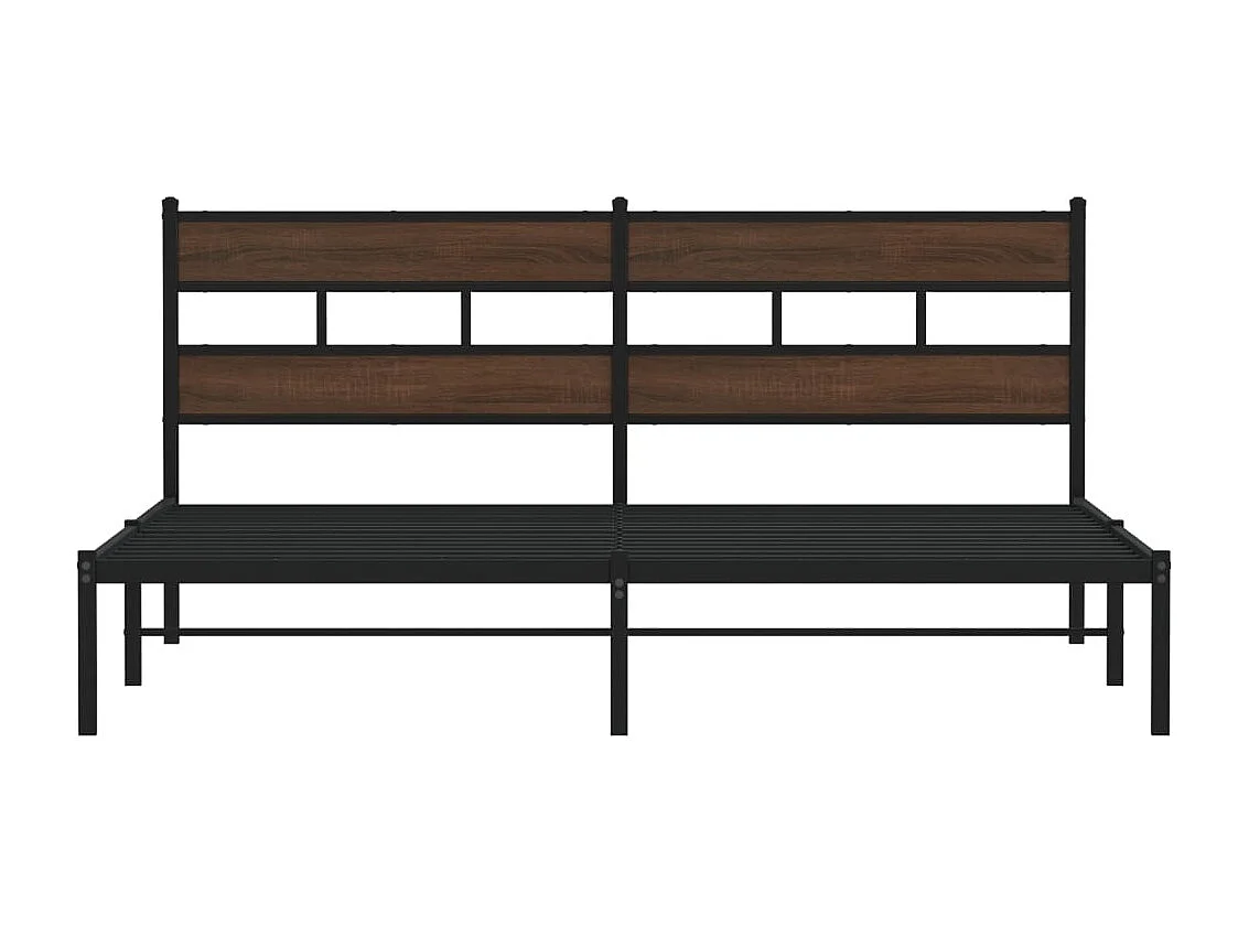 Giroletto senza Materasso con Testiera Rovere Marrone 180x200cm