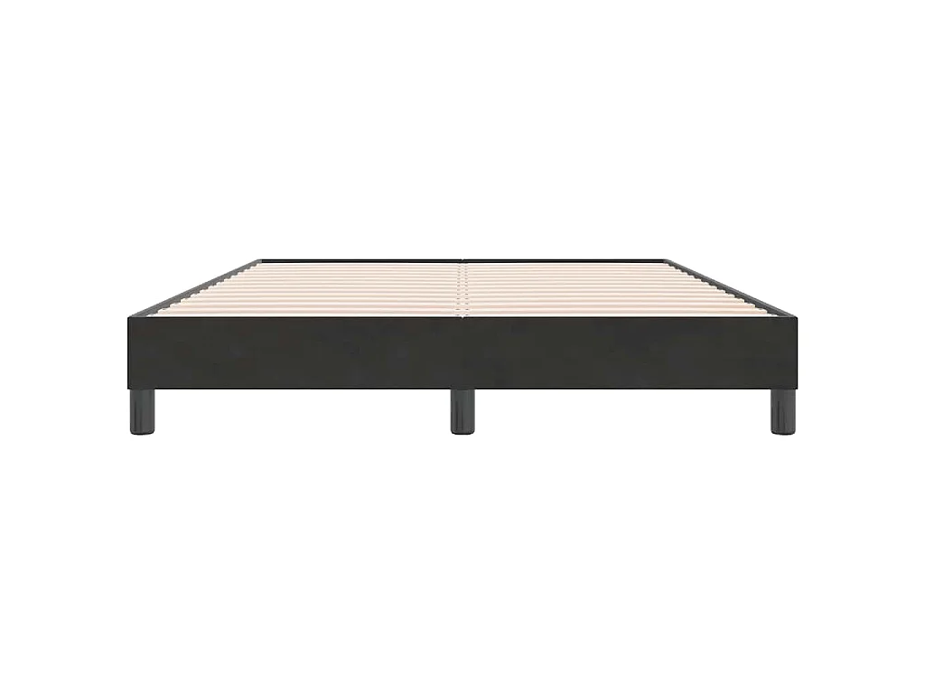 Cama box spring sin colchón negro terciopelo 140x220 cm