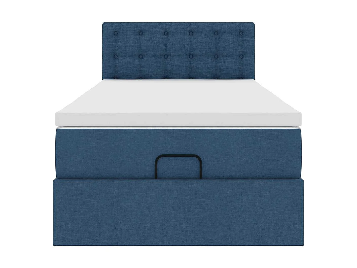Bed met matras 90x200 cm stof blauw