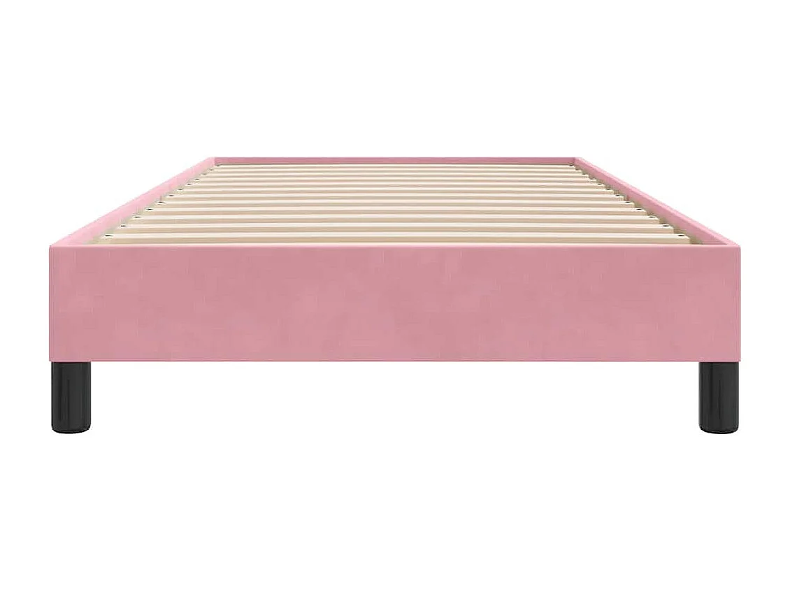Bettgestell ohne Matratze Rosa 90x220 cm Samt