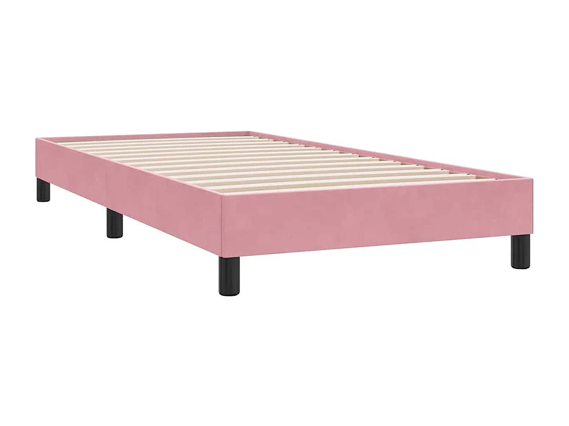 Bettgestell ohne Matratze Rosa 90x220 cm Samt