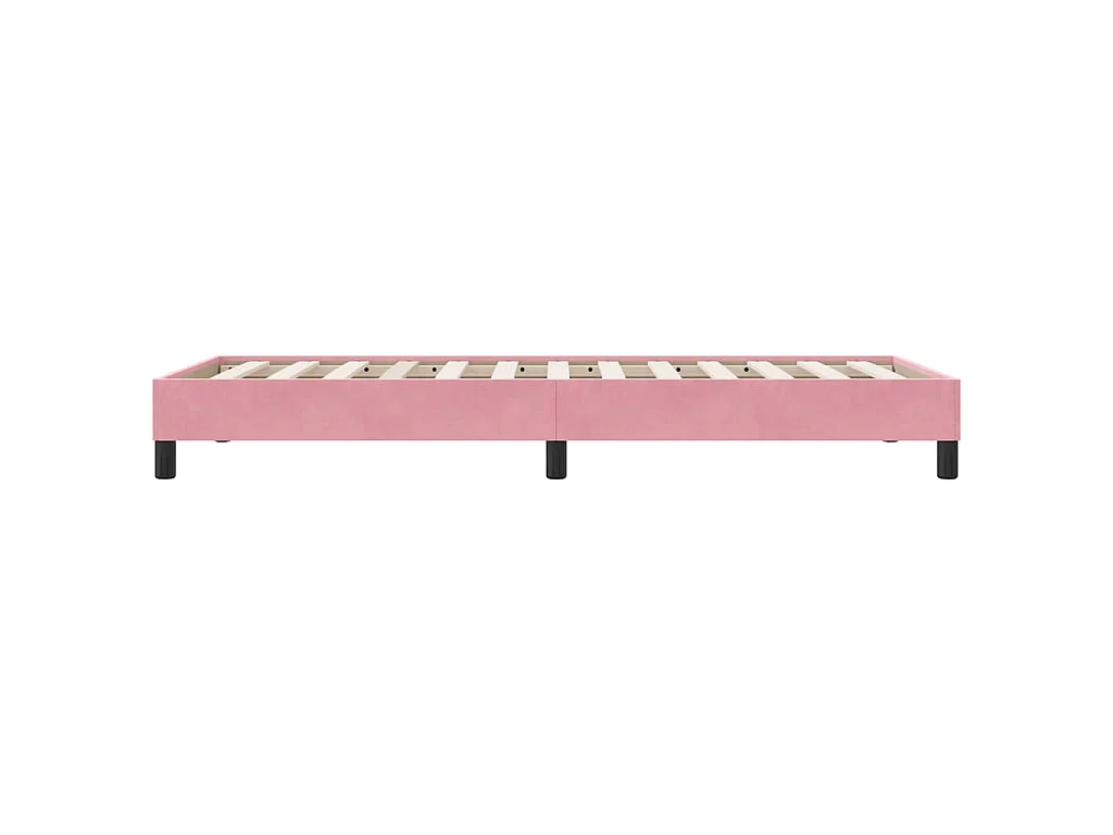 Cadre de lit sans matelas rose 90x220 cm velours