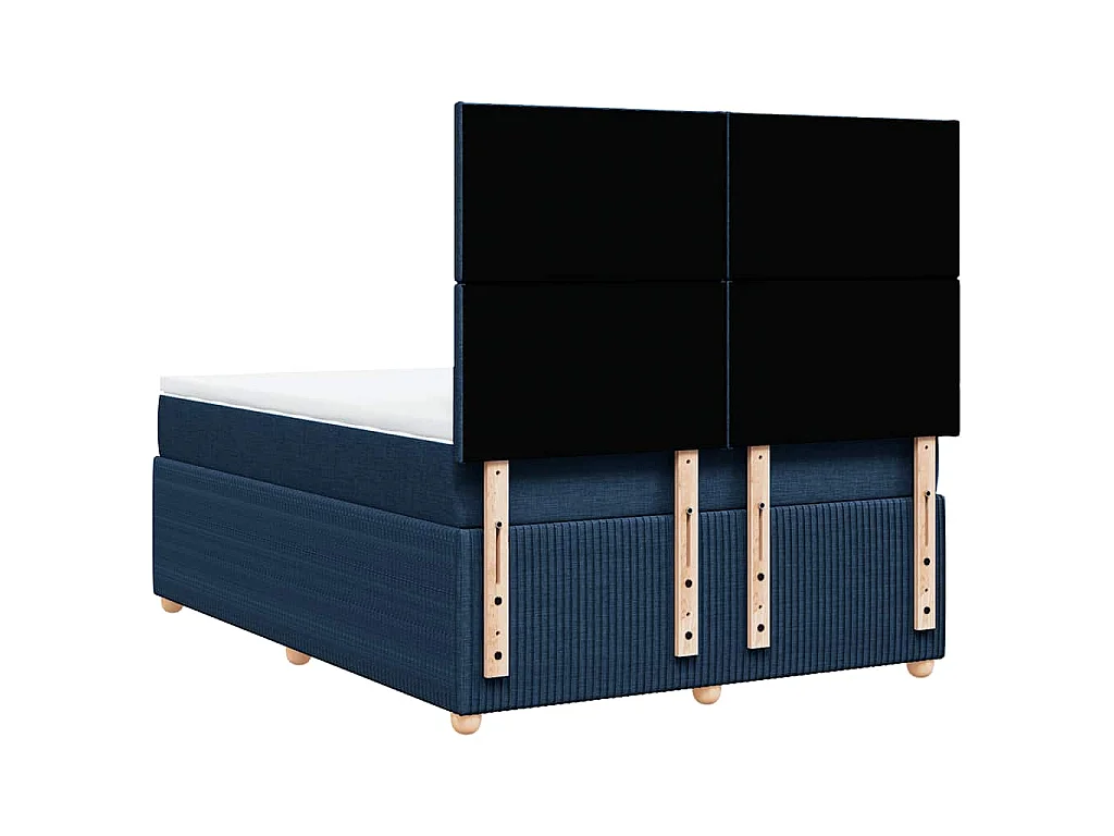 Boxspring met matras stof blauw 160x200 cm